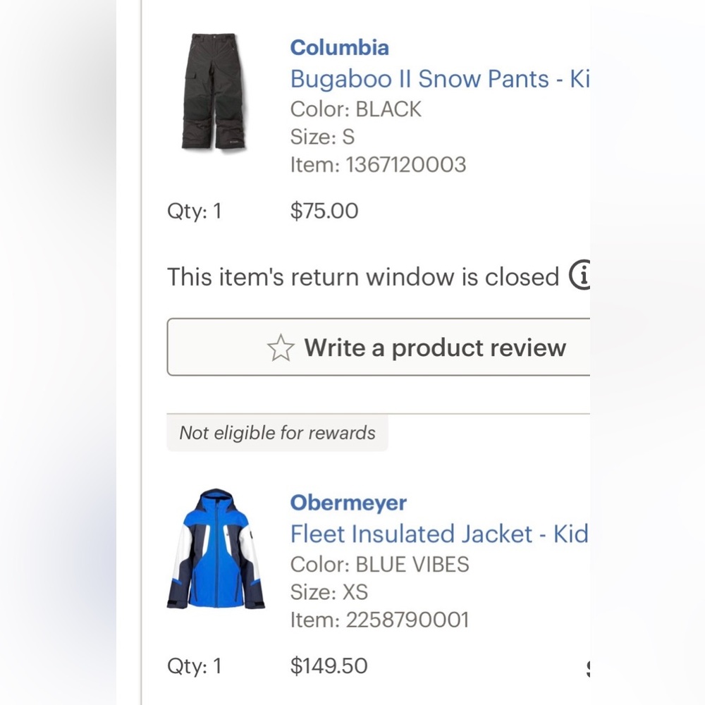 Columbia Kids Black Snow Pants - Picture 6 of 8